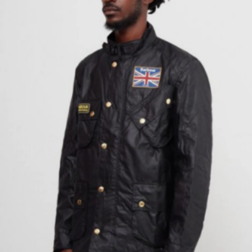 BARBOUR INTERNATIONAL Great reviews! UNION JACK JACKET British Style MSRP $560